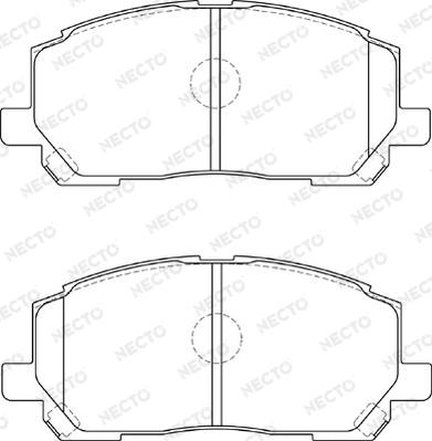 Necto FD7259A - Тормозные колодки, дисковые, комплект autospares.lv