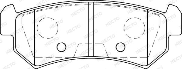 Necto FD7254A - Тормозные колодки, дисковые, комплект autospares.lv