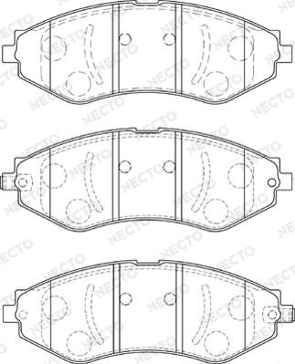 Necto FD7255A - Тормозные колодки, дисковые, комплект autospares.lv