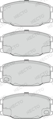 Necto FD7256V - Тормозные колодки, дисковые, комплект autospares.lv