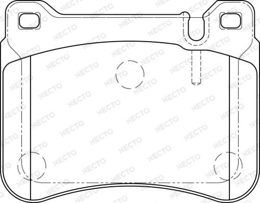 Necto FD7258A - Тормозные колодки, дисковые, комплект autospares.lv