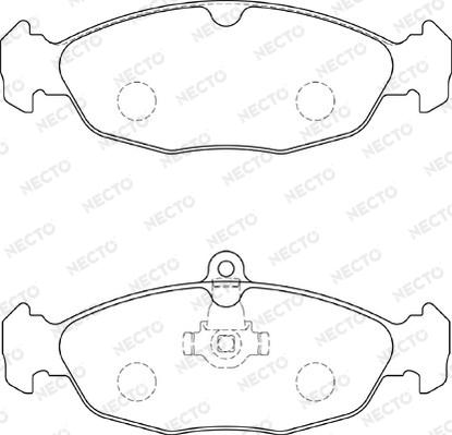 Necto FD7253A - Тормозные колодки, дисковые, комплект autospares.lv