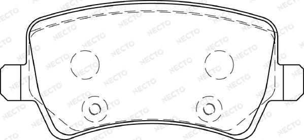 Necto FD7261A - Тормозные колодки, дисковые, комплект autospares.lv