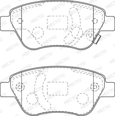 Necto FD7263A - Тормозные колодки, дисковые, комплект autospares.lv