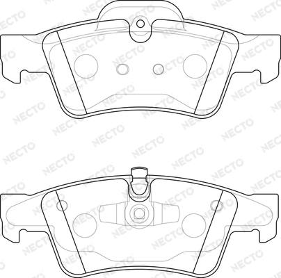 Necto FD7209A - Тормозные колодки, дисковые, комплект autospares.lv