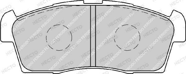 Necto FD7204A - Тормозные колодки, дисковые, комплект autospares.lv