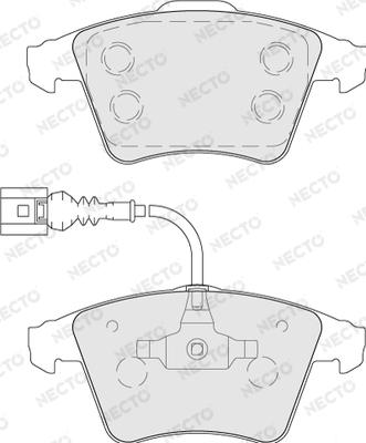 Necto FD7205A - Тормозные колодки, дисковые, комплект autospares.lv