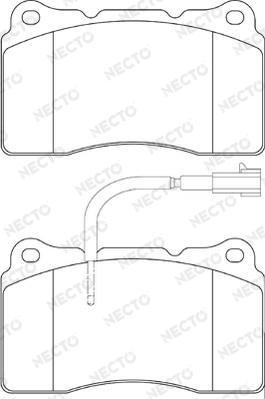 Necto FD7200A - Тормозные колодки, дисковые, комплект autospares.lv