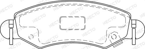 Necto FD7203A - Тормозные колодки, дисковые, комплект autospares.lv