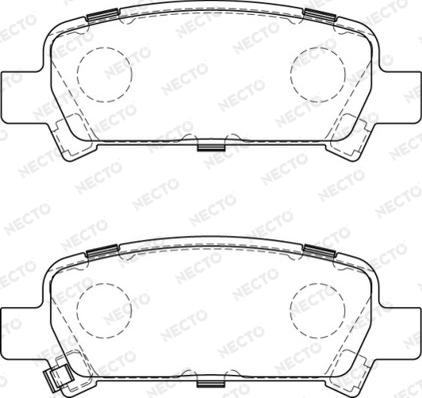 Necto FD7219A - Тормозные колодки, дисковые, комплект autospares.lv