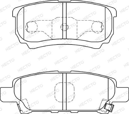 Necto FD7215A - Тормозные колодки, дисковые, комплект autospares.lv