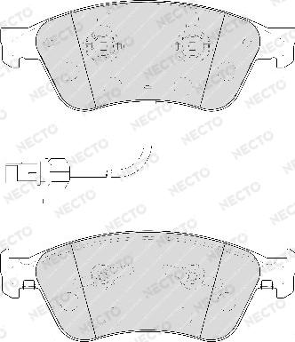 Necto FD7210A - Тормозные колодки, дисковые, комплект autospares.lv