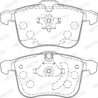 Necto FD7211A - Тормозные колодки, дисковые, комплект autospares.lv