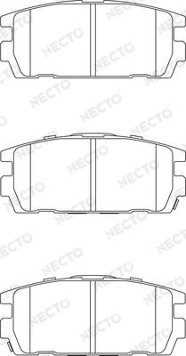 Necto FD7217A - Тормозные колодки, дисковые, комплект autospares.lv