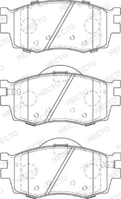 Necto FD7289A - Тормозные колодки, дисковые, комплект autospares.lv