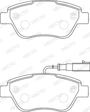 Necto FD7280A - Тормозные колодки, дисковые, комплект autospares.lv
