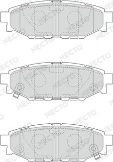 Necto FD7281A - Тормозные колодки, дисковые, комплект autospares.lv