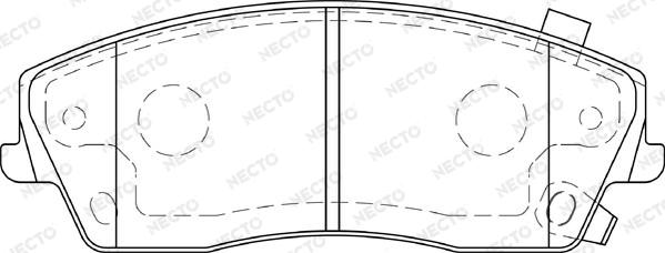 Necto FD7288A - Тормозные колодки, дисковые, комплект autospares.lv