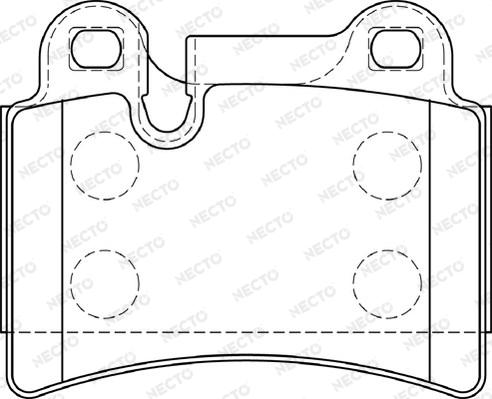 Necto FD7235A - Тормозные колодки, дисковые, комплект autospares.lv