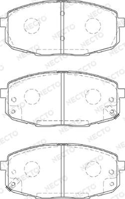 Necto FD7231A - Тормозные колодки, дисковые, комплект autospares.lv