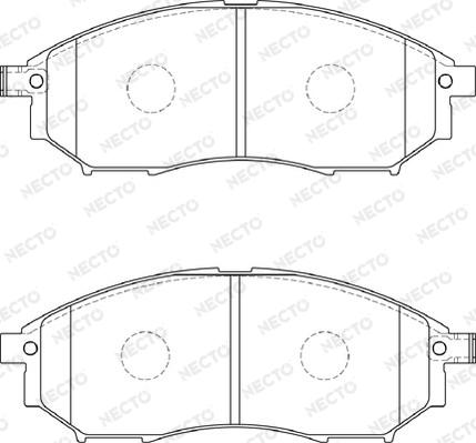 Necto FD7238A - Тормозные колодки, дисковые, комплект autospares.lv