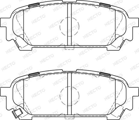 Necto FD7226A - Тормозные колодки, дисковые, комплект autospares.lv