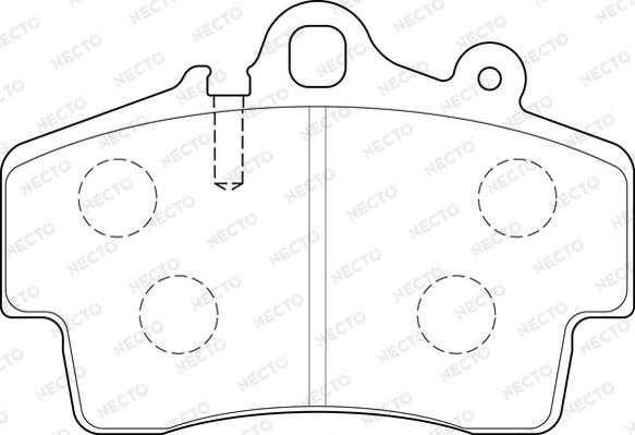 Necto FD7220A - Тормозные колодки, дисковые, комплект autospares.lv