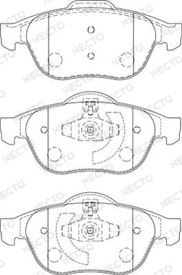 Necto FD7228A - Тормозные колодки, дисковые, комплект autospares.lv