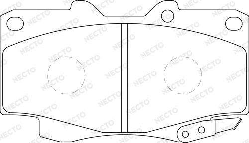 Necto FD7223A - Тормозные колодки, дисковые, комплект autospares.lv