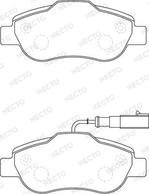 Necto FD7279A - Тормозные колодки, дисковые, комплект autospares.lv