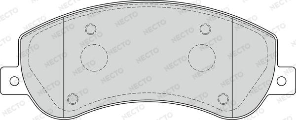 Necto FD7271V - Тормозные колодки, дисковые, комплект autospares.lv