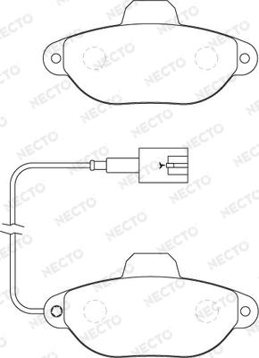 Necto FD7278A - Тормозные колодки, дисковые, комплект autospares.lv