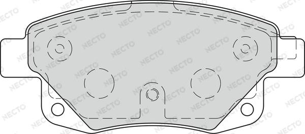 Necto FD7273V - Тормозные колодки, дисковые, комплект autospares.lv