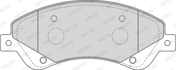 Necto FD7272V - Тормозные колодки, дисковые, комплект autospares.lv