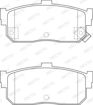 Necto FD7277A - Тормозные колодки, дисковые, комплект autospares.lv