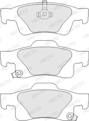 Necto FD7796A - Тормозные колодки, дисковые, комплект autospares.lv