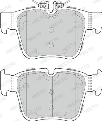 Necto FD7746A - Тормозные колодки, дисковые, комплект autospares.lv