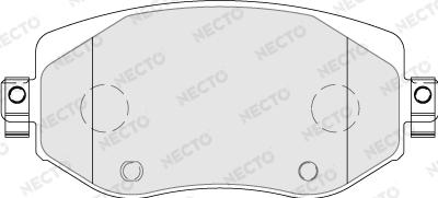 Necto FD7782A - Тормозные колодки, дисковые, комплект autospares.lv