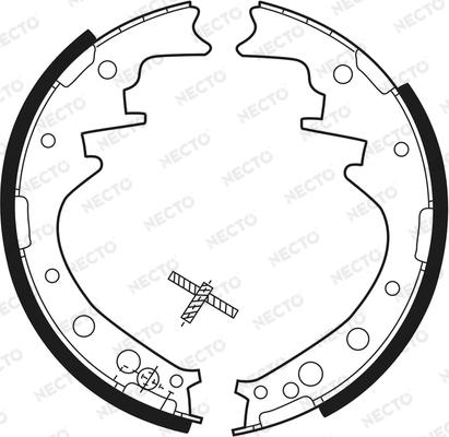 Necto N1418 - Комплект тормозных колодок, барабанные autospares.lv