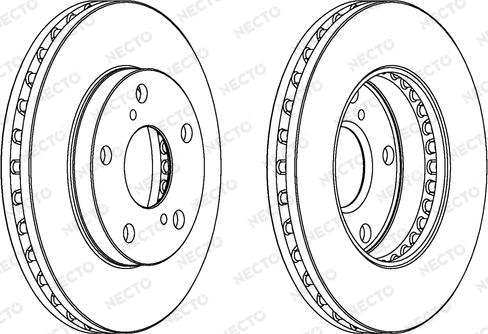 Necto WN1044 - Тормозной диск autospares.lv