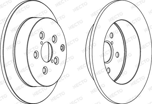 Necto WN1364 - Тормозной диск autospares.lv