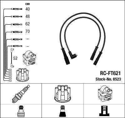 NGK 8523 - Комплект проводов зажигания autospares.lv