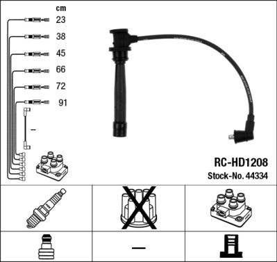 NGK 44334 - Комплект проводов зажигания autospares.lv