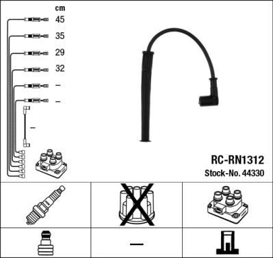 NGK 44330 - Комплект проводов зажигания autospares.lv