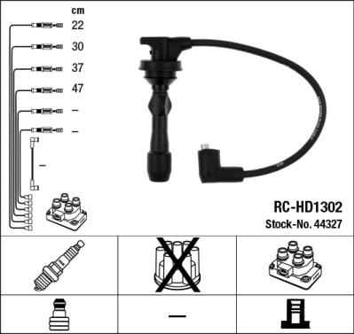 NGK 44327 - Комплект проводов зажигания autospares.lv