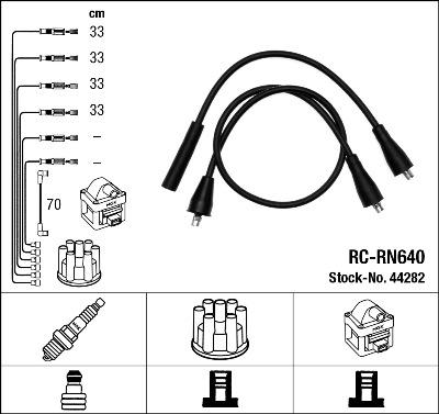 NGK 44282 - Комплект проводов зажигания autospares.lv