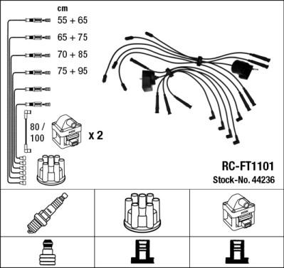 NGK 44236 - Комплект проводов зажигания autospares.lv