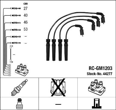 NGK 44277 - Комплект проводов зажигания autospares.lv