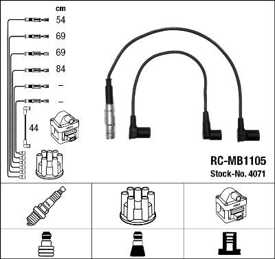 NGK 4071 - Комплект проводов зажигания autospares.lv