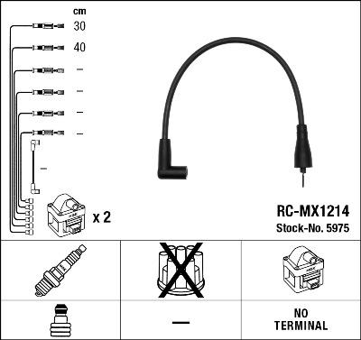 NGK 5975 - Комплект проводов зажигания autospares.lv